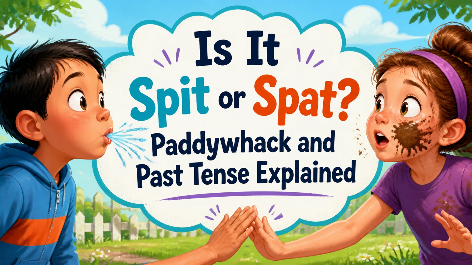 is it spit or spat paddy whack whats the past tense of spit 2