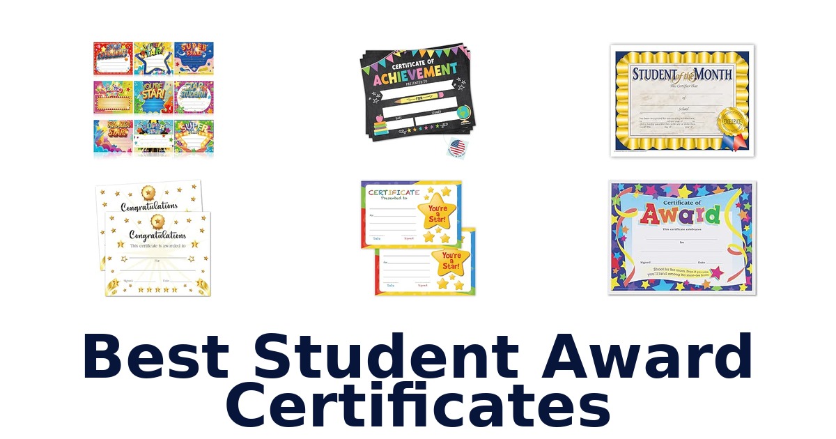 Best Student Award Certificates